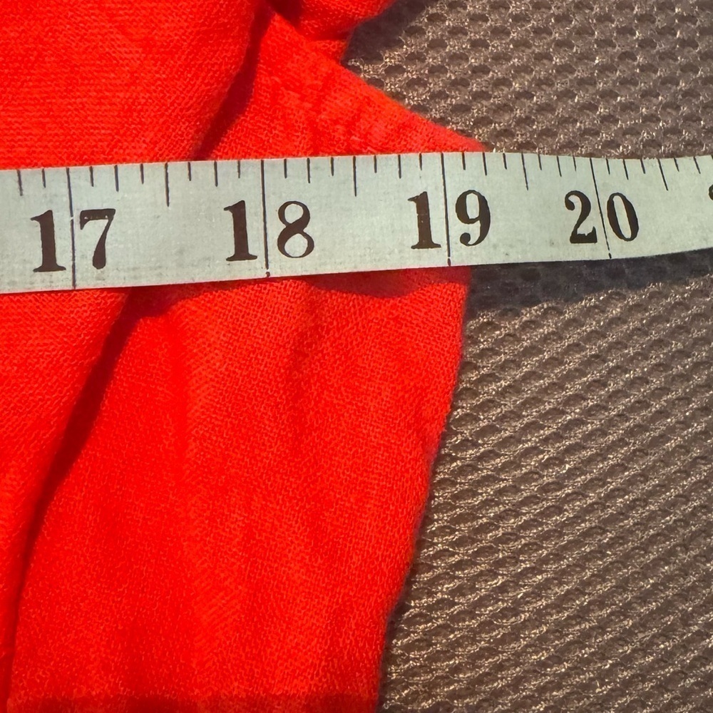For Cynthia Linen/Viscose Blend Size Medium Red Maxi Dress - Picture 8 of 9